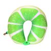 Catzon Travel Pillow Cartoon Fruit Foam Particles Headrest-Green Orange
