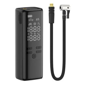 2 in 1 Wireless Car Air Pump 150PSI with Screen Display & Mobile Charging 25L/Min Airflow 7500mAh Battery LED Light
