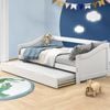 Oikiture Trundle Bed Frame Daybed Single Size Base Timber Wooden Single Beds X2
