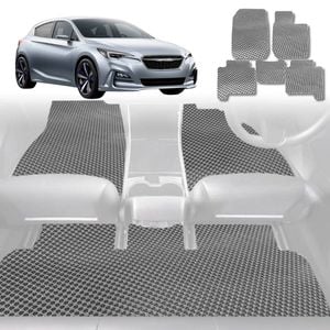 6D Diamond Car Floor Mats for Subaru Impreza 2016-Current-Full Set-Grey-Outback GT