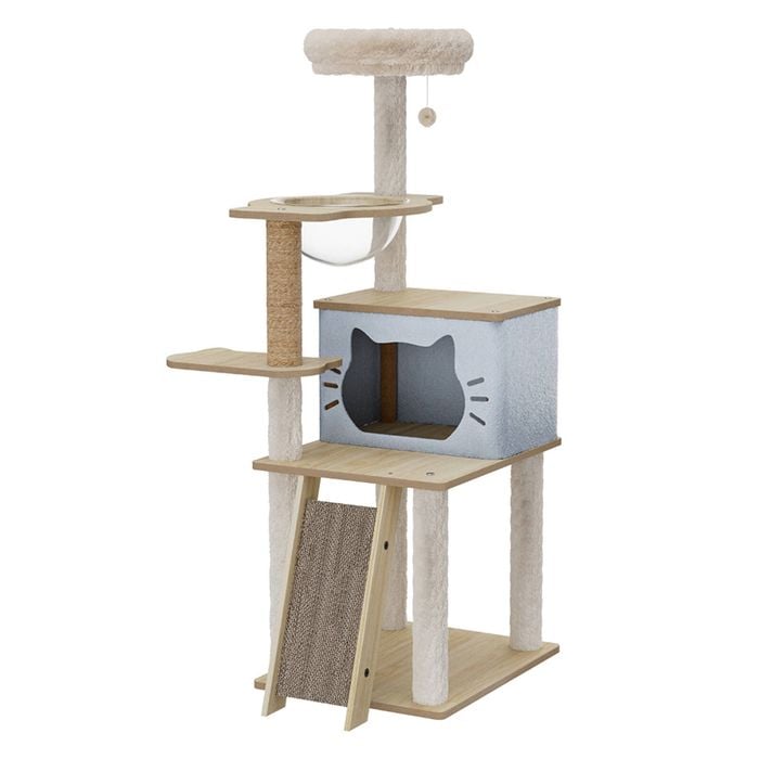 PaWz 120cm Wooden Cat Scratching Tree