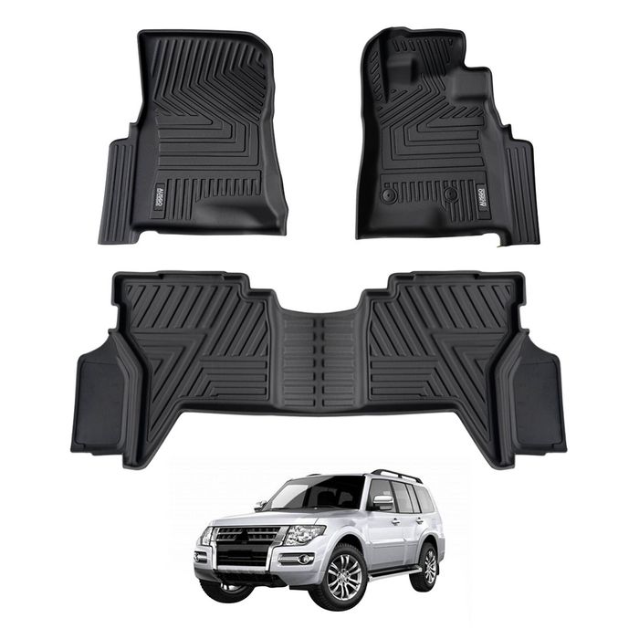 AUSGO Car Floor Mats for Mitsubishi Pajero 2000-2021 All-Weather Floor Liners