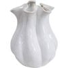 LVD Stoneware Plant/Flower Vase Elle Home Tabletop Decor Large 23x30cm White
