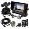 Elinz 7" Monitor HD 12V 24V CCD 4PIN Eyeball Reversing Camera Mini CMOS Trailer Cable Truck Caravan 3 AV Inputs 20M Cable