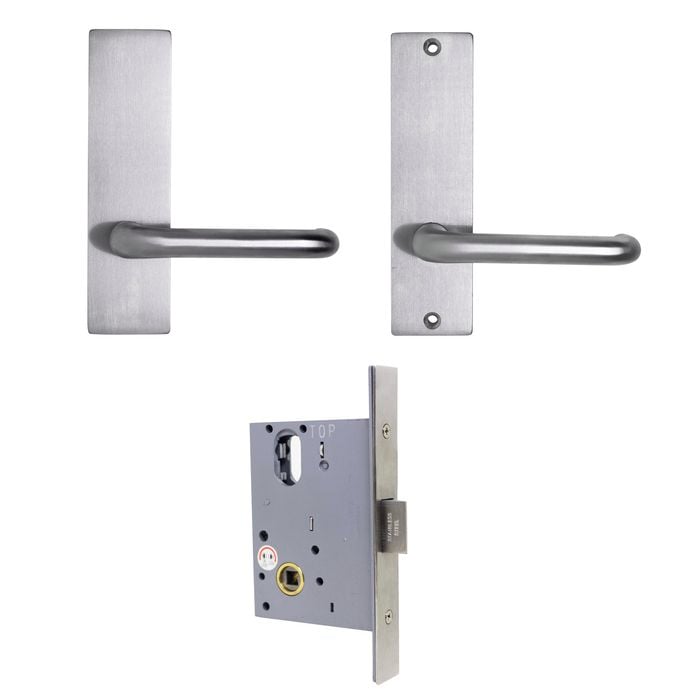 MNC Mortice Lock and Handle Kit - Passage Set (Non Handed)
