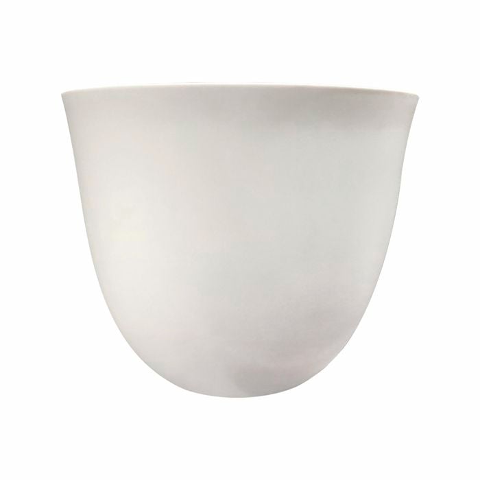 19 x 16.5cm White Plastic Pot