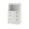 Costway 3-drawer Storage Units 111cm Tallboy Organiser W/shelves White