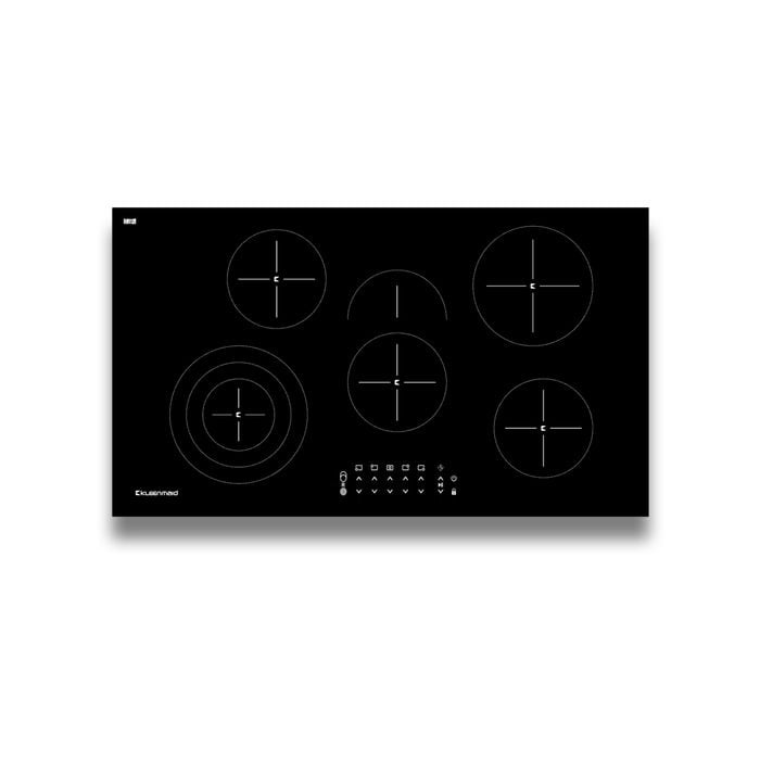 Kleenmaid 90cm Black Ceramic Cooktop With 5 Cooking Zones