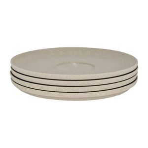 Huskee Universal Saucer Natural 4 Pack Reusable Coffee Cup Saucers