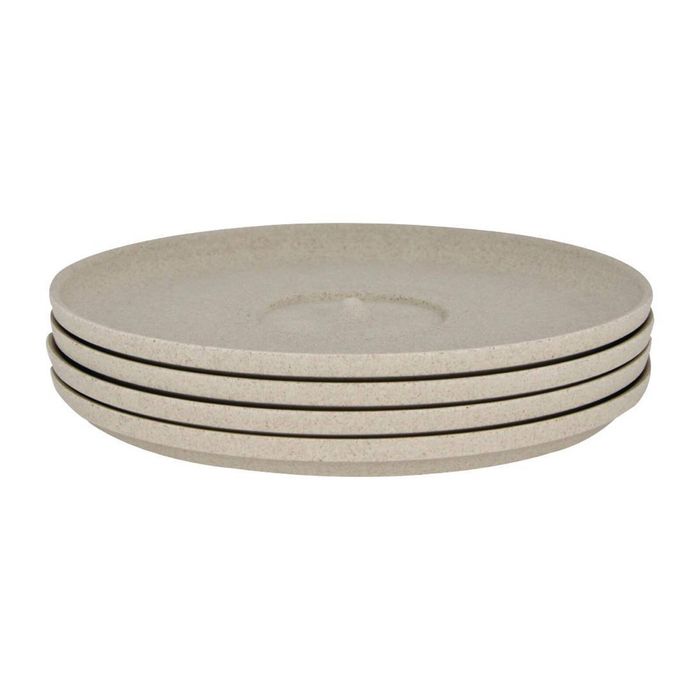Huskee Universal Saucer Natural 4 Pack Reusable Coffee Cup Saucers