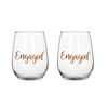 2pc Engaged Stemless Set Of 2 Rose Gold 600 ml Drinking Cup