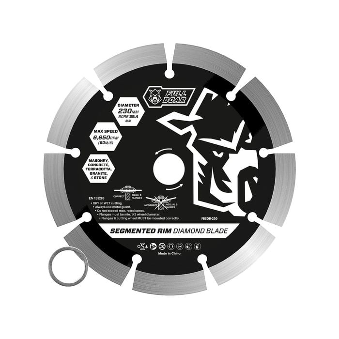 Full Boar 230mm Segmented Rim Diamond Blade