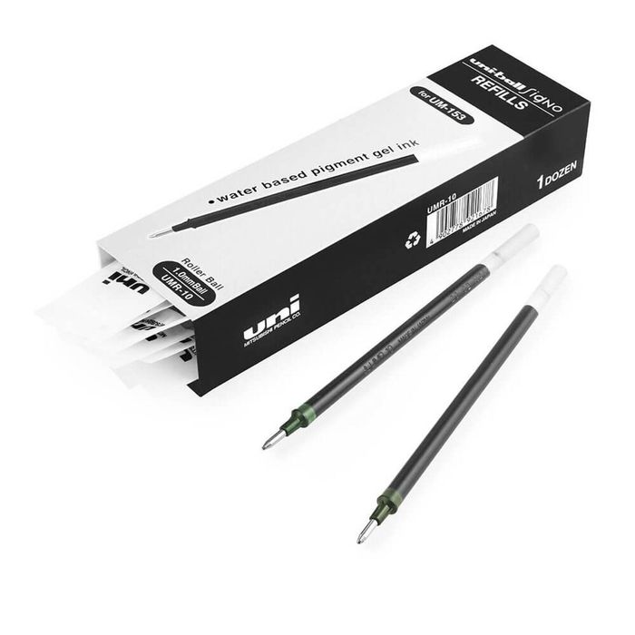 Uni Gel Ink Rollerball Signo Pen Refill 12pcs (Broad) (Black)