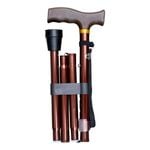 Livingstone Walking Stick Foldable Aluminium Bronze Adjustable 81-91cm