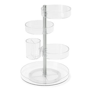 Umbra Pirouette Organizer Clear & Nickel 23x23x35cm
