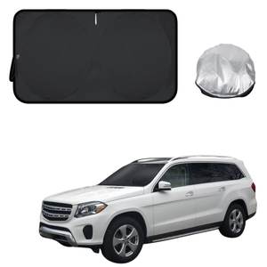 Front Windscreen Sun Shade for Mercedes-Benz GLS-Class 2012 - 2019 (X166) - Standard 150 x 85 cm - Black