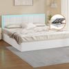 Oikiture Bed Frame Beds Base Gas Lift LED King