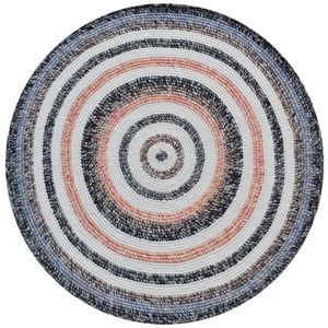 Handwoven Round Rug-Orbit 6223-Ivory Multi-150x150cm