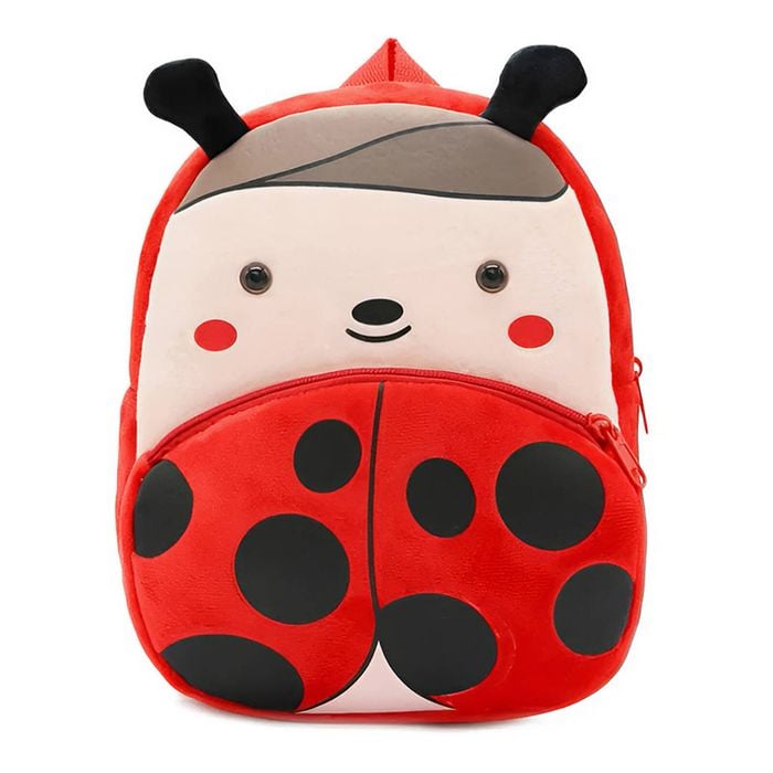Anypack 3d Red Ladybug Kids Backpack Cute Cartoon Plush School Bag For Toddlers Boys Girls Lightweight Gift