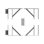Peak Products 1500mm Black Matte Heavy-Duty Steel Fence Gate Assembly Bracket Kit - To Suit 750mm Gates