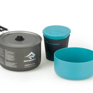 Sea to Summit Alpha Cookset 1.1  One Person Lightweight Camping Cookware  Blue