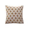 SOGA 50cm Brown Checkered Chain Jacquard Square Pillow