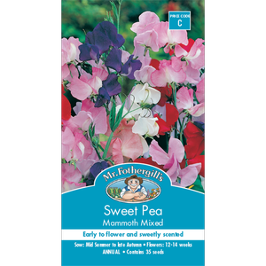 Mr Fothergill's Sweet Pea Mammoth Mixed Flower Seeds