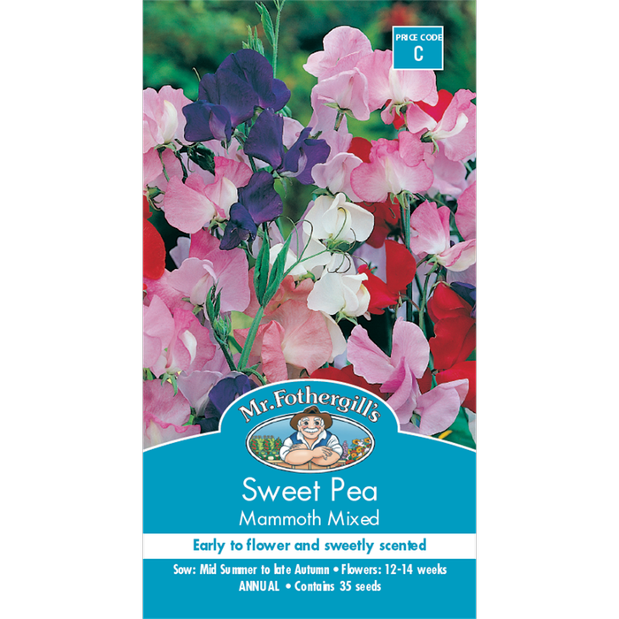 Mr Fothergill's Sweet Pea Mammoth Mixed Flower Seeds