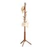 Catzon Bamboo Cylinder Coat Rack Freestanding with 8 Hooks-Brown