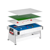 Topone 7ft 4-in-1 Multi-functional Convertible Table / Pool Table Black/walnut/white - White