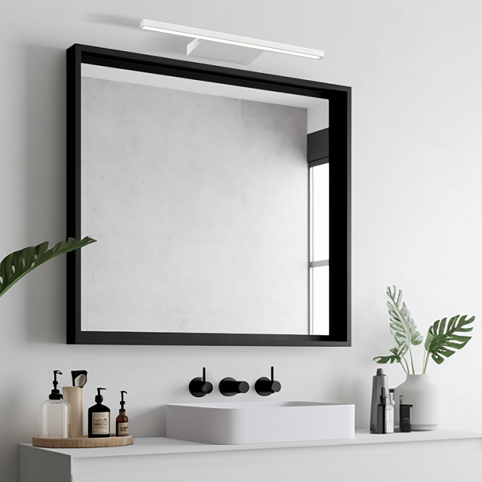 Brilliant 60cm White Contemporary Kaji LED Vanity Light Bunnings Australia