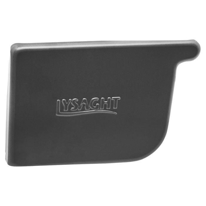 COLORBOND 115mm LH Quad Gutter Stop End - Woodland Grey