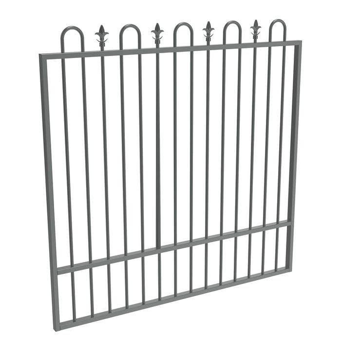 ProtectorAl 1201 - 1500 x 1500mm Monument Aluminium Garden Gate Loop and Spear with Mid Rail
