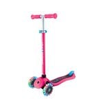 Globber Primo V2 Scooter with Lights and Griptape - Fuchsia / Sky Blue