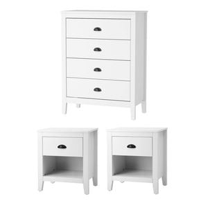 Oikiture 4 Chest of Drawers and 2 Bedside Tables Vintage