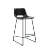 Black synthetic leather Zahara barstool height 65 cm