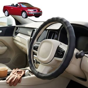 Australian Goose Steering Wheel Cover for Renault Megane 2003 - 2008 (Cabriolet) Circle Black