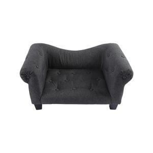 Charlie's Luxe Dog Sofa Charcoal 72 X 41 X 33cm
