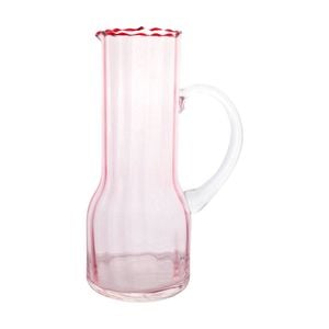 Lvd Poppy Water Glass Jug Home/kitchen Tableware Decor 21x14.12.5cm Pink