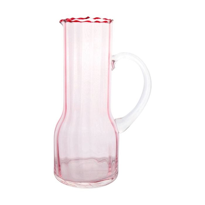 Lvd Poppy Water Glass Jug Home/kitchen Tableware Decor 21x14.12.5cm Pink
