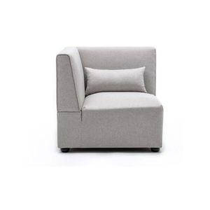 Foret 1pc Sofa Modular Extension Lounge Couch Fabric Corner Seater Beige