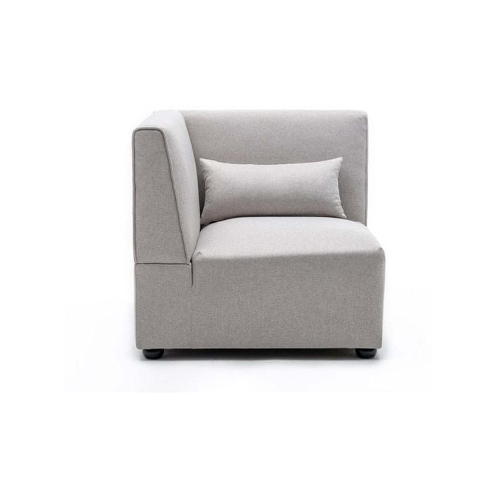 Foret 1pc Sofa Modular Extension Lounge Couch Fabric Corner Seater Beige