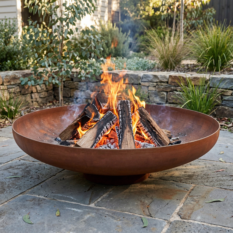 Outdoor Charcoal Fire Pit Round