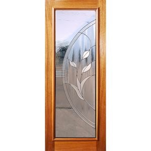 Woodcraft 2040 x 820 x 40mm Entrance Door 1Lite Tulip TG Glass