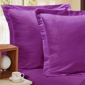 Fabric Fantastic 1000TC Premium Ultra Soft European Pillowcases 2-Pack Purple
