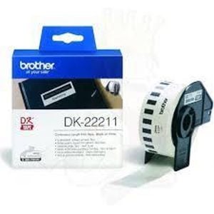 White Continuous Film Roll – 29mm x 15.24m – Durable Labeling Tape for Brother Label Printers