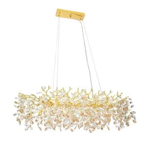 Telbix Molena Modern Pendant Hanging Lamp Light Aluminium Crystal Gold Amber Clear Gloss