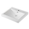Azzurra 550mm White 1 Tap Hole Rettangolo Semi-Sunken Basin