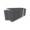 Build-a-Shed 1.5 x 4.5 x 2m Single Sliding Side Door Skillion Shed - Grey
