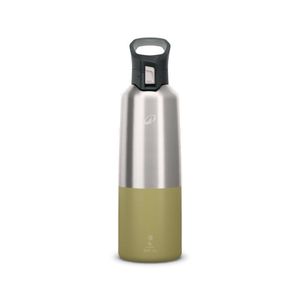 Decathlon - 1L Insulated Stainless Steel Flask 900 With Quick-Release Cap For Hiking - Khaki - One Size